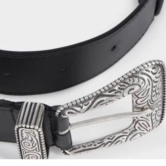 $195 NWT The Kooples black leather belt main image 5